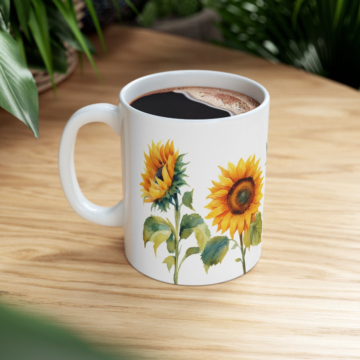 Sunflower Coffee Mug Gift for Her Travel Mug Tumbler Nature Lover Gift Sunflower Art, Rustic Charm, Joyful Mug