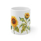 Sunflower Coffee Mug Gift for Her Travel Mug Tumbler Nature Lover Gift Sunflower Art, Rustic Charm, Joyful Mug