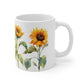 Sunflower Coffee Mug Gift for Her Travel Mug Tumbler Nature Lover Gift Sunflower Art, Rustic Charm, Joyful Mug