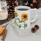 Sunflower Coffee Mug Gift for Her Travel Mug Tumbler Nature Lover Gift Sunflower Art, Rustic Charm, Joyful Mug