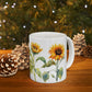 Sunflower Coffee Mug Gift for Her Travel Mug Tumbler Nature Lover Gift Sunflower Art, Rustic Charm, Joyful Mug